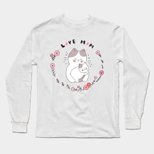 Cat Love Mom Long Sleeve T-Shirt